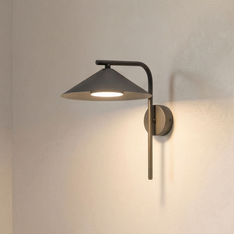 Applique murale Lume en métal, marron, hauteur 30,5 cm
