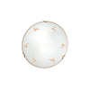 Applique murale Kolarz Nonna en verre, blanc et doré, Ø 30 cm, 60 W, hauteur 8 cm