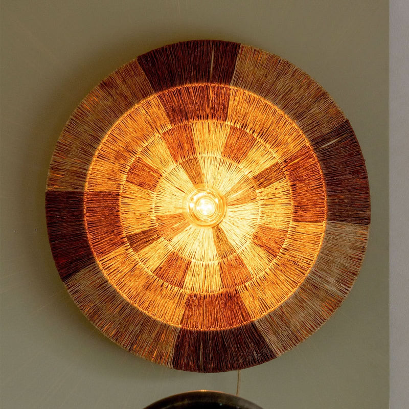 Applique murale Serengeti en tissu, marron et beige, Ø 60 cm