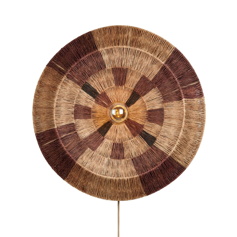 Applique murale Serengeti en tissu, marron et beige, Ø 60 cm
