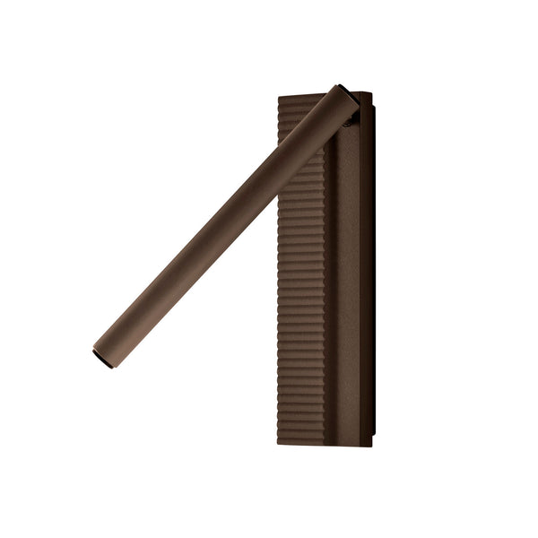 Applique murale LED Arid A/03 en aluminium, marron, hauteur 20 cm