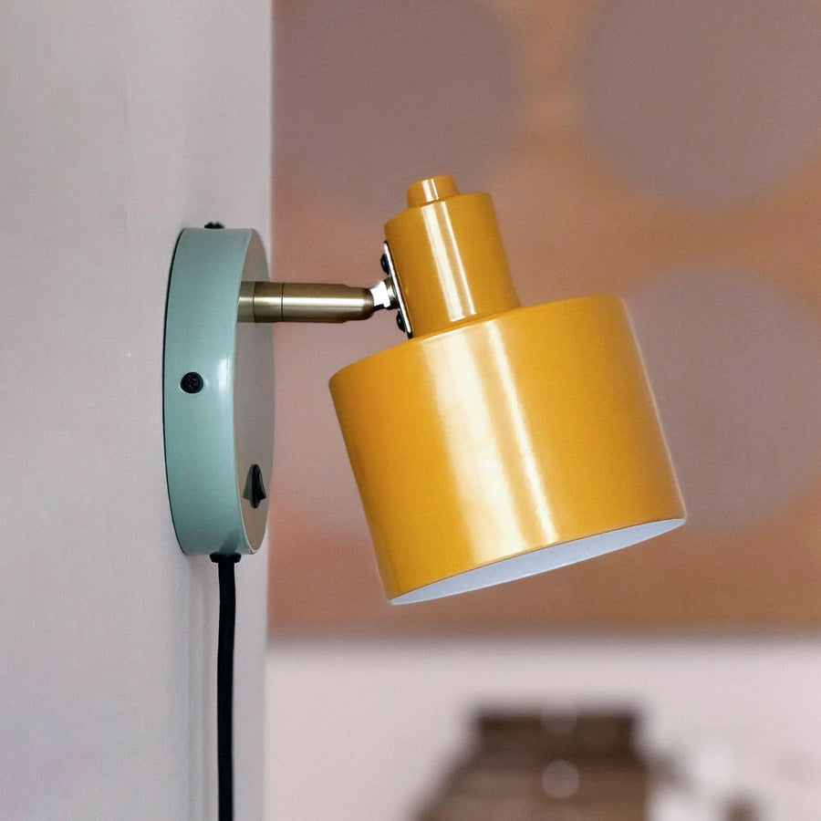 Applique murale Ocean en métal, jaune et turquoise, hauteur 15,5 cm