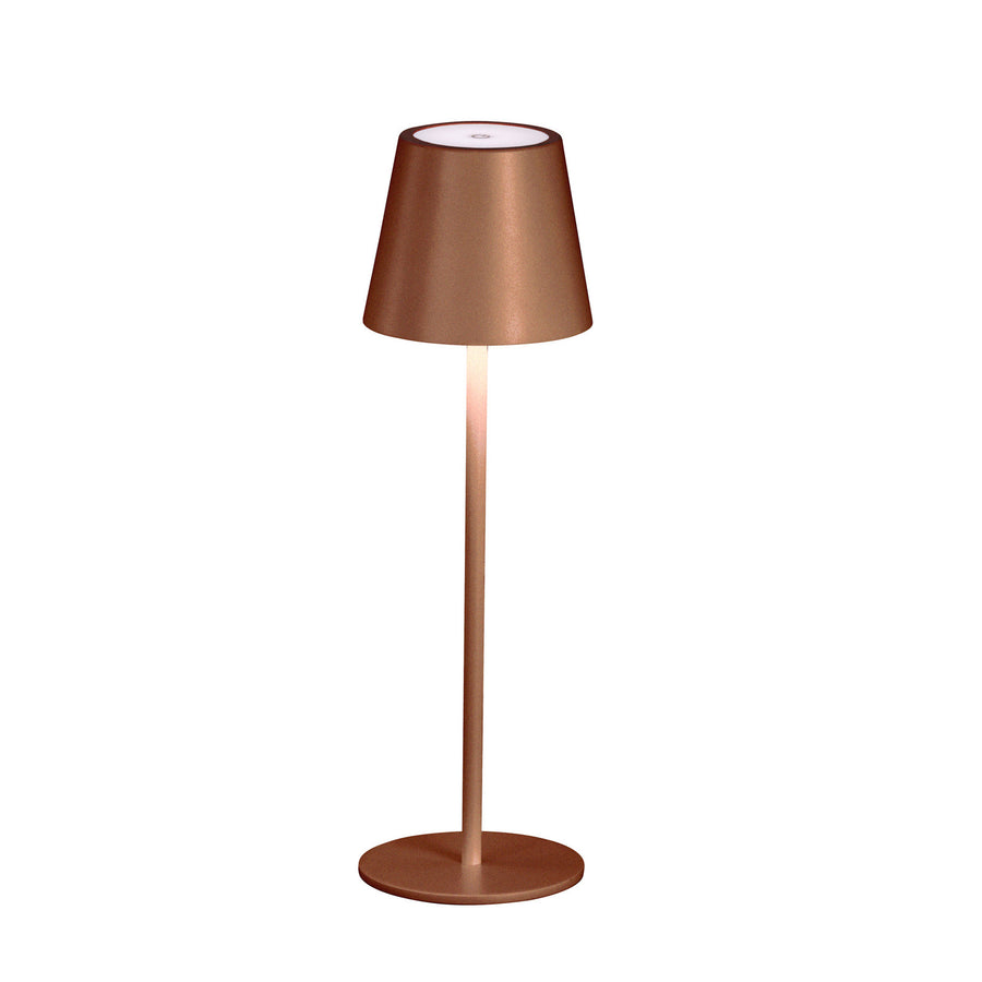 Lampe à poser d'extérieur LED rechargeable Viletto en métal, rouille, Ø 11 cm, IP54