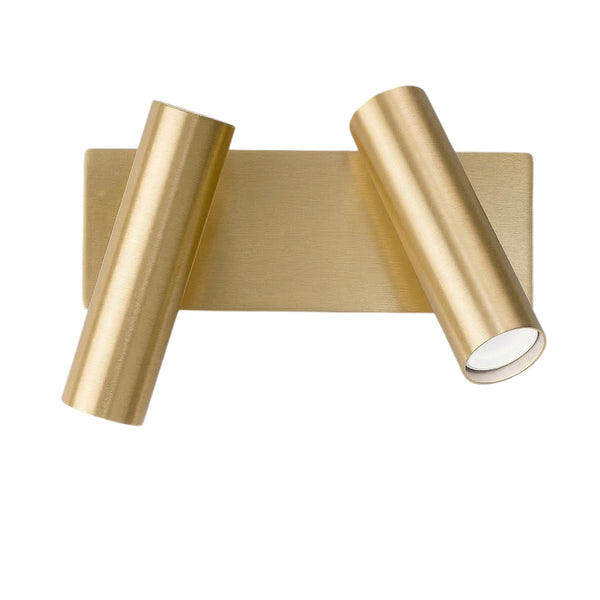 Applique murale 7541 en laiton, 2 lumières, hauteur 20 cm, laiton satiné
