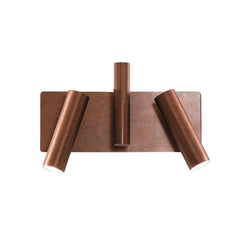 Applique murale 7542 en laiton, bois, 2 lumières, hauteur 27 cm