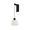 Applique murale LED Drep A/01 en verre, blanc et noir, hauteur 39,8 cm