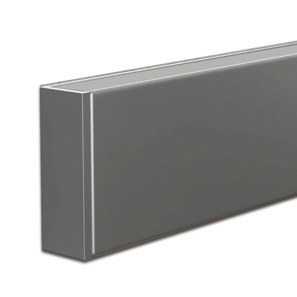 Applique murale LED Intero-line en aluminium, acier inoxydable, hauteur 7,2 cm, 16,8 W
