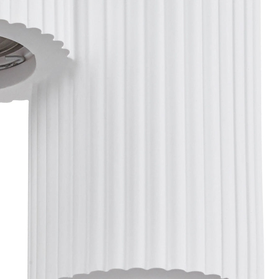 Applique murale Piper en plâtre, blanc, 4 lumières, hauteur 32 cm