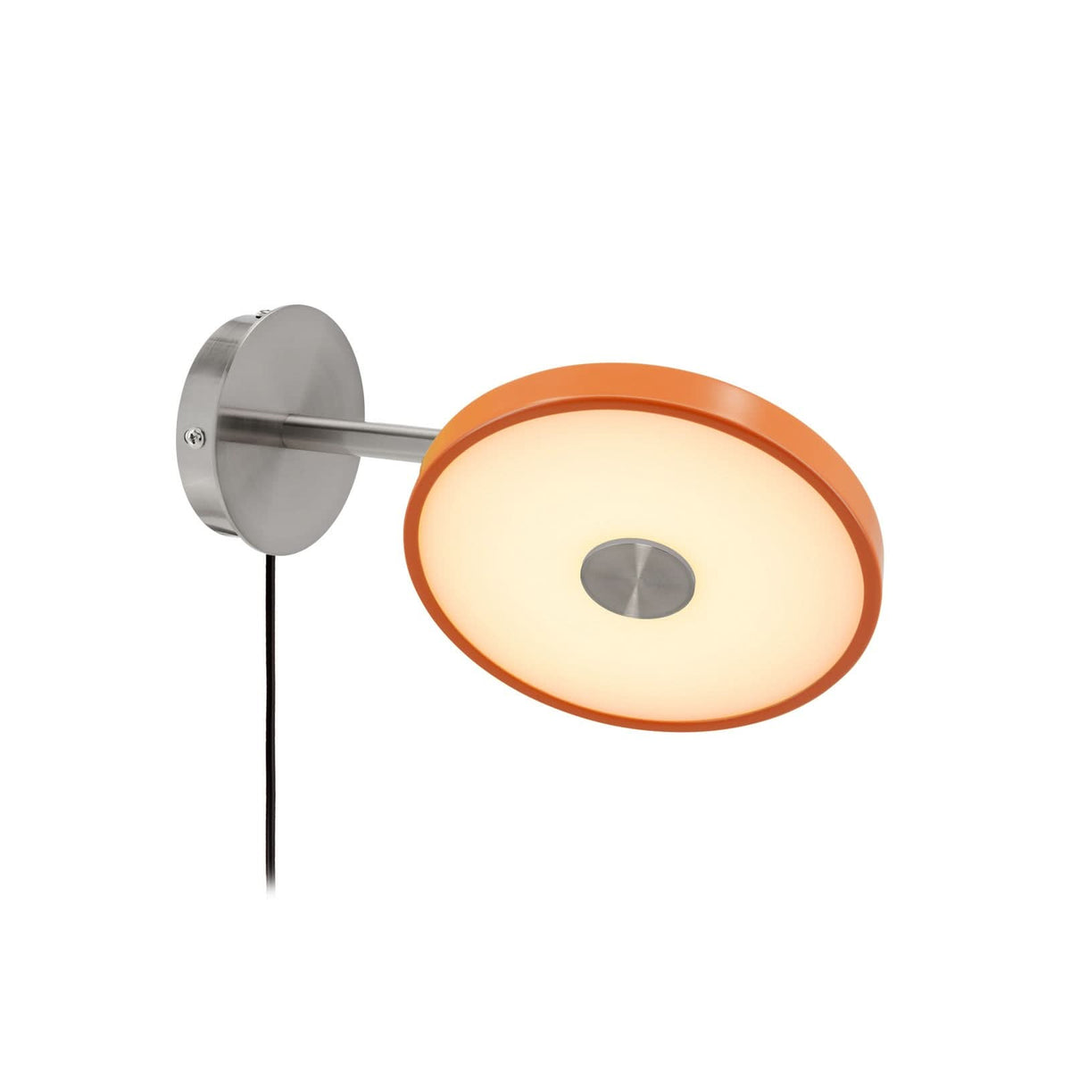 Applique murale LED Asteria Short en aluminium, orange, Ø 15 cm