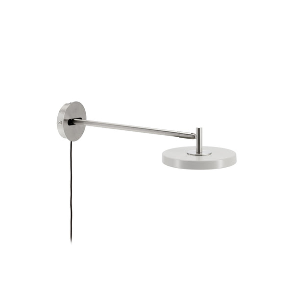 Applique murale LED Asteria Long en aluminium, gris clair, Ø 15 cm