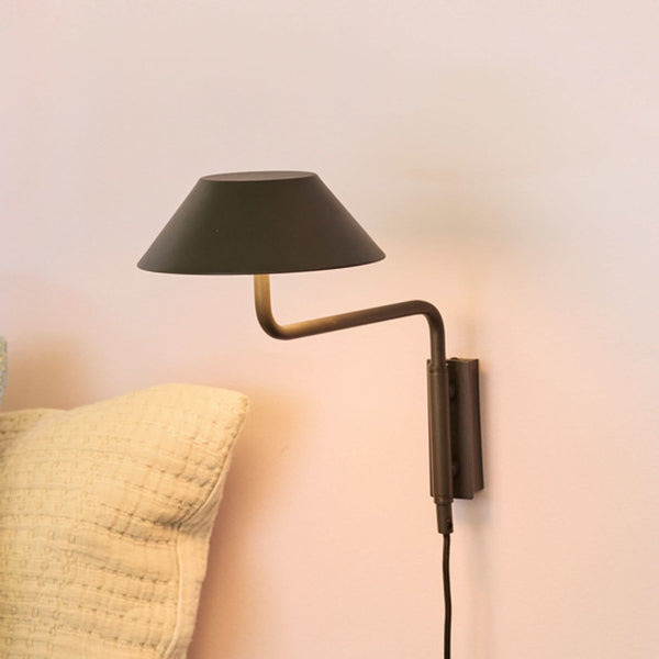 Applique murale LED Cover en métal, noir, hauteur 25 cm
