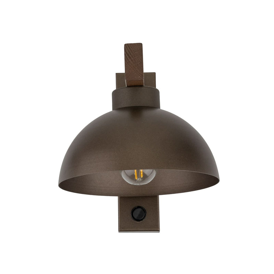 Applique murale Oslo en bois, marron, hauteur 20 cm