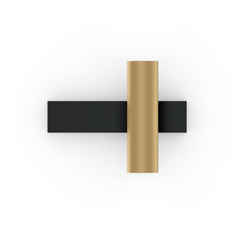 Applique murale LED Ceno 2.0 en aluminium, noir mat et beige, Ø 3,5 cm