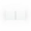 Applique murale CG Square en acier, blanc mat, 2 lumières, hauteur 10 cm