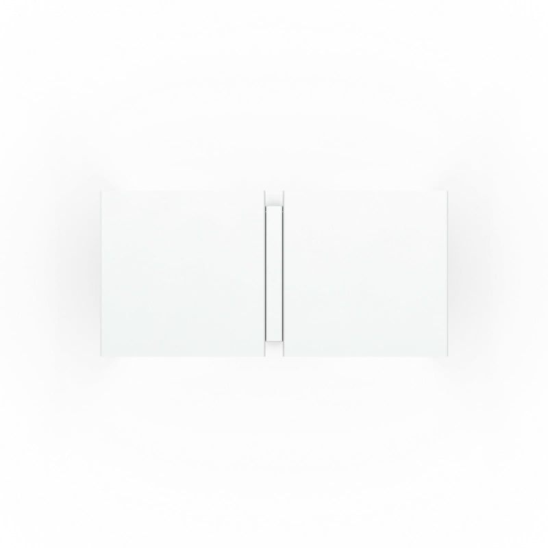 Applique murale CG Square en acier, blanc mat, 2 lumières, hauteur 10 cm