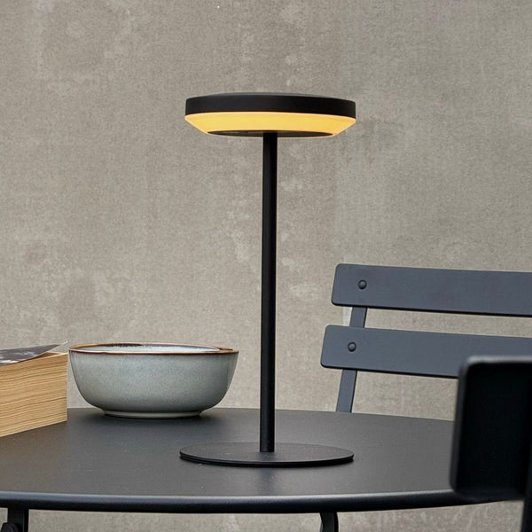 Lampe solaire d'extérieur LED Otera en aluminium, noir, Ø 12 cm, IP44