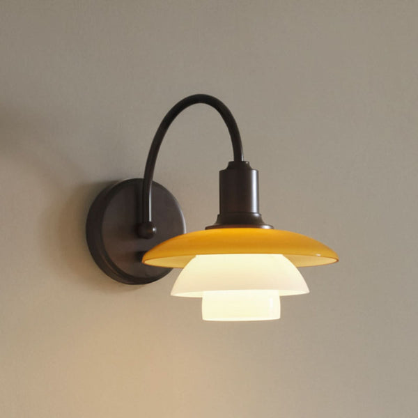 Applique murale PH 2/2 en laiton, ambre, hauteur 23,6 cm, 40 W, modèle 3
