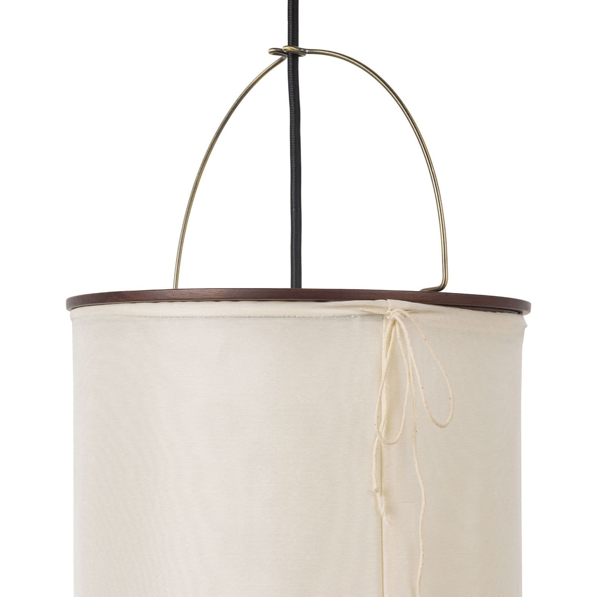 Applique murale Silk Lantern, beige et noyer