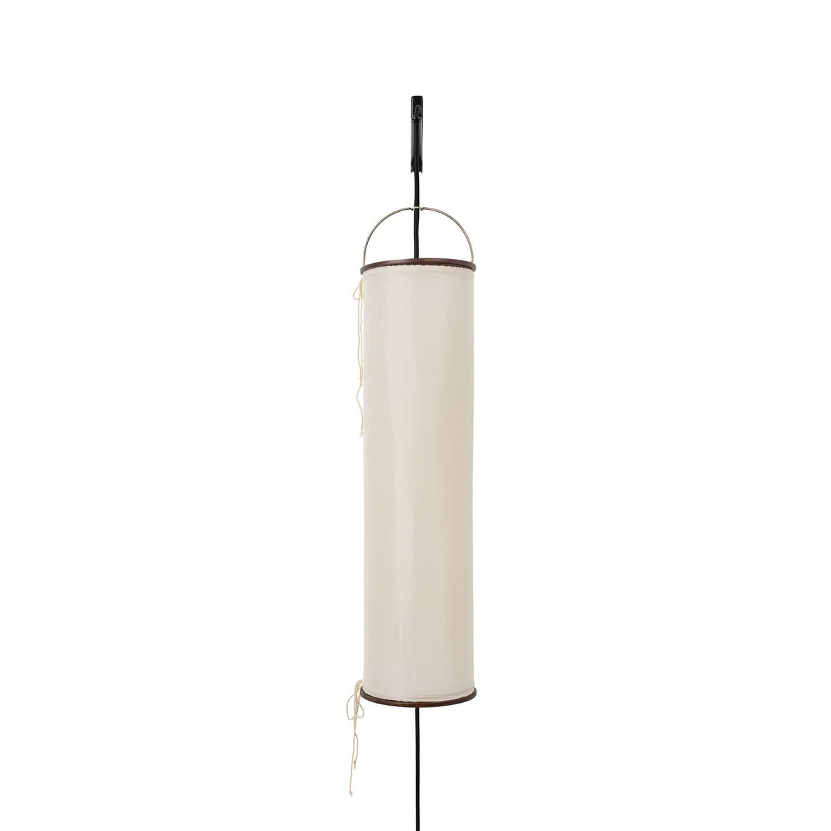 Applique murale Silk Lantern, beige et noyer