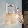 Applique murale Marant en verre, chromé poli et transparent, Ø 12,7 cm, IP44