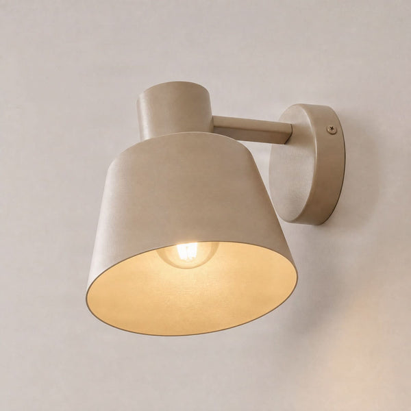 Applique murale Dunka en acier, beige, hauteur 17 cm