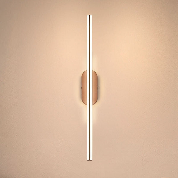 Applique murale LED Ruth en métal, bronze et blanc, hauteur 60 cm