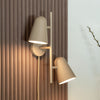 Applique murale Salamanca en métal, sable, 2 lumières, hauteur 43 cm