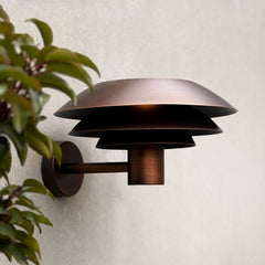 Applique d'extérieur DL31 en aluminium, cuivré, hauteur 20 cm, IP44