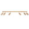 BERG 6 natural wood ceiling light