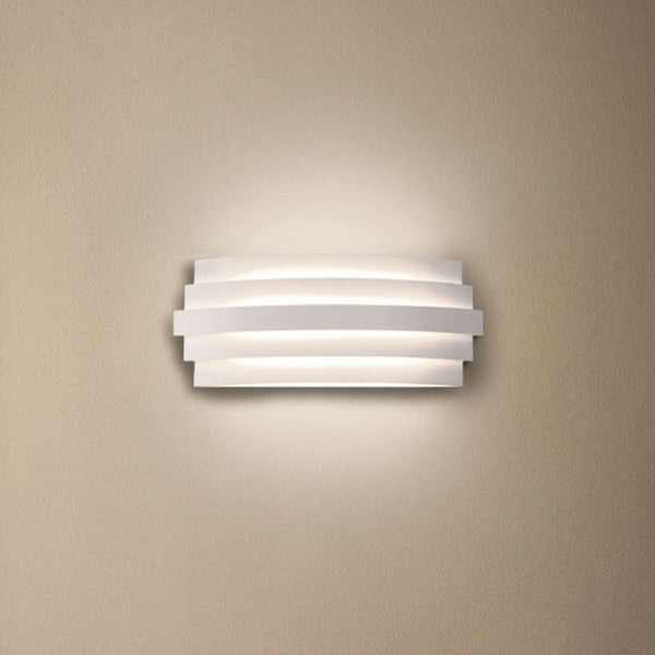 Applique murale LED Luxur en métal, blanc, hauteur 12,5 cm