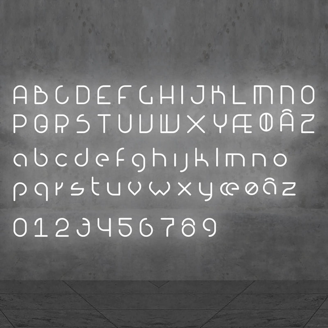 Applique murale LED Alphabet en aluminium, blanc, hauteur 95 cm, 3000 K, 23 W, largeur 65 cm, modèle 3