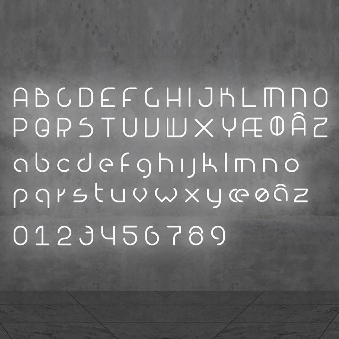 Applique murale LED Alphabet en aluminium, blanc, hauteur 95 cm, 3000 K, 23 W, largeur 65 cm, modèle 4