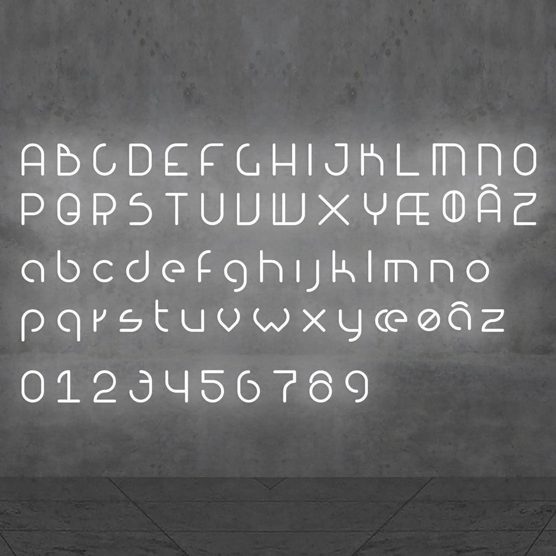 Applique murale LED Alphabet en aluminium, blanc, hauteur 95 cm, 3000 K, 23 W, largeur 65 cm, modèle 6