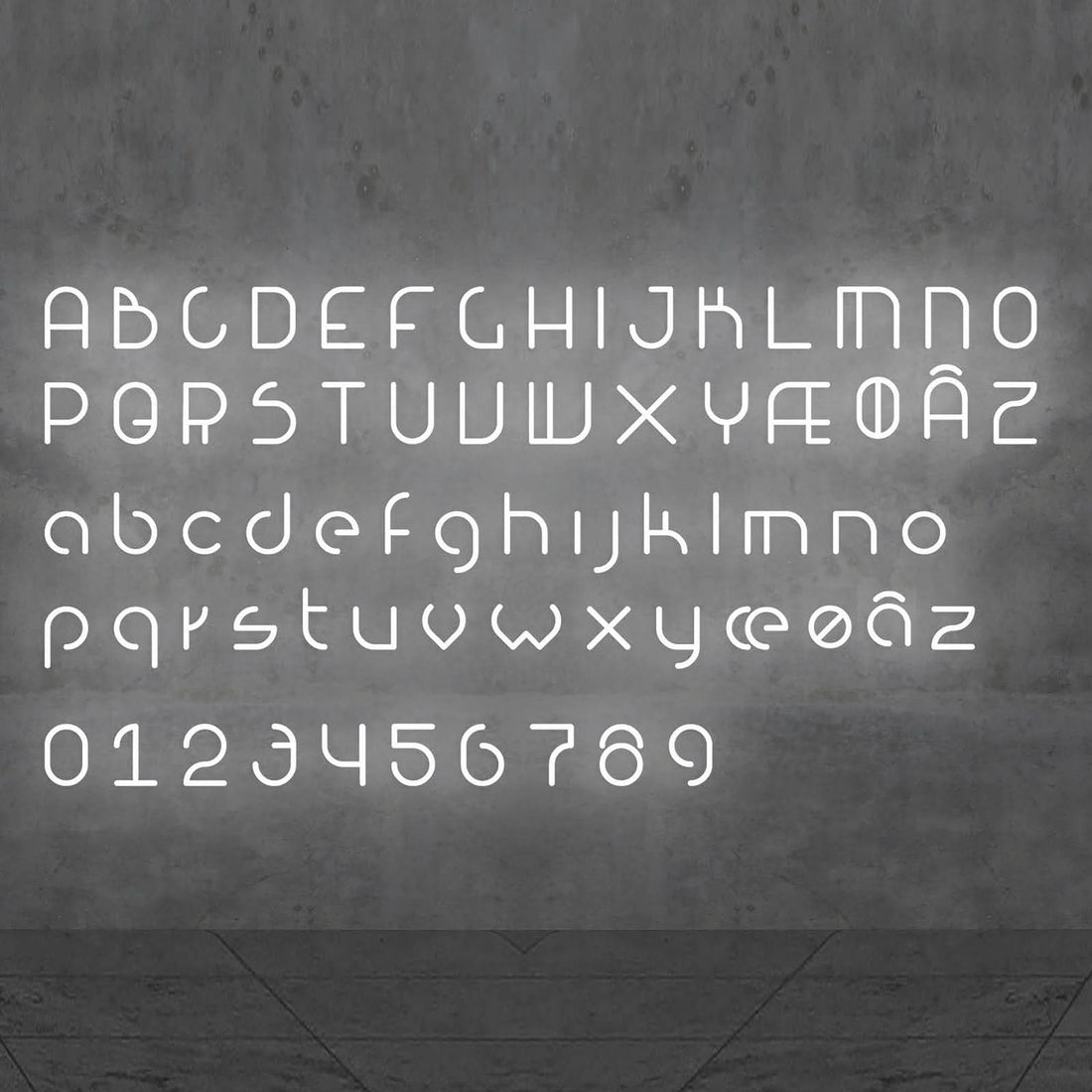 Applique murale LED Alphabet en aluminium, blanc, hauteur 95 cm, 3000 K, 25 W, largeur 65 cm, modèle 4