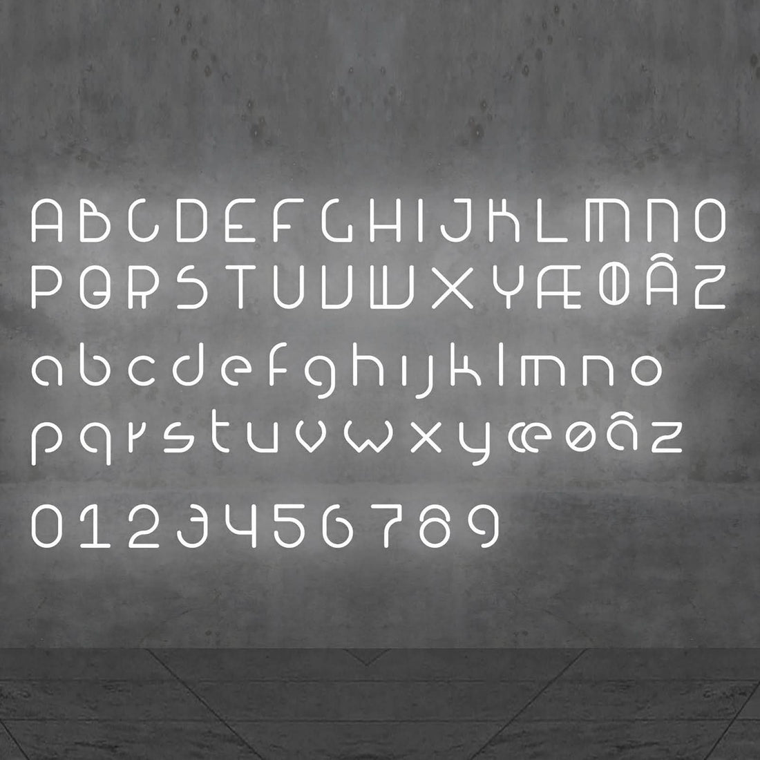 Applique murale LED Alphabet en aluminium, blanc, hauteur 95 cm, 3000 K, 25 W, largeur 65 cm, modèle 6
