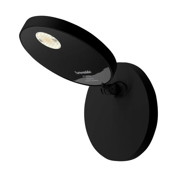 Applique murale LED Demetra Spotlight 2 en aluminium, noir, Ø 13 cm