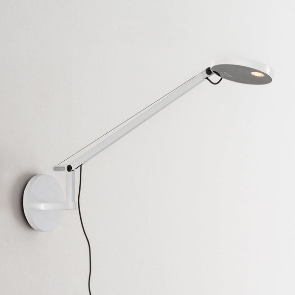 Applique murale LED Demetra Micro 3 en aluminium, blanc, hauteur 55 cm