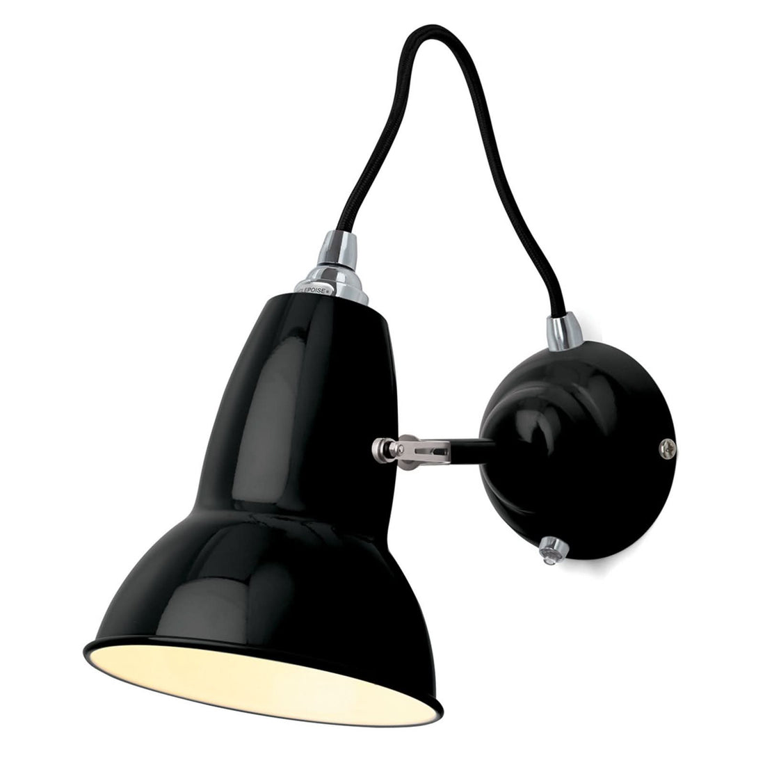 Applique murale Original 1227 en acier, noir, hauteur 15 cm