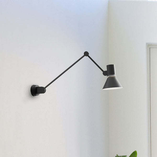 Applique murale Type 80 W3 en aluminium, noir mat, hauteur 16 cm