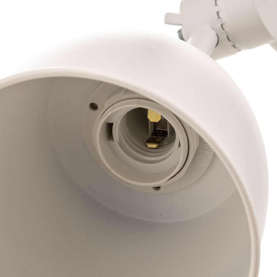 Applique murale 814 en métal, blanc, 2 lumières, hauteur 190 cm