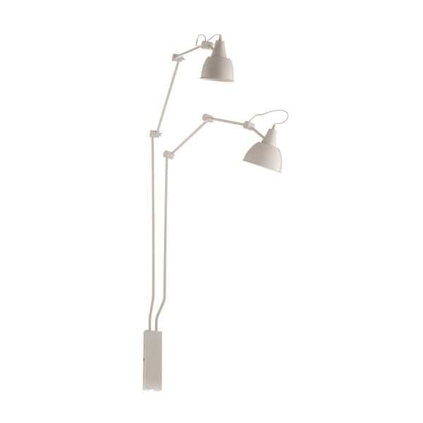 Applique murale 814 en métal, blanc, 2 lumières, hauteur 190 cm