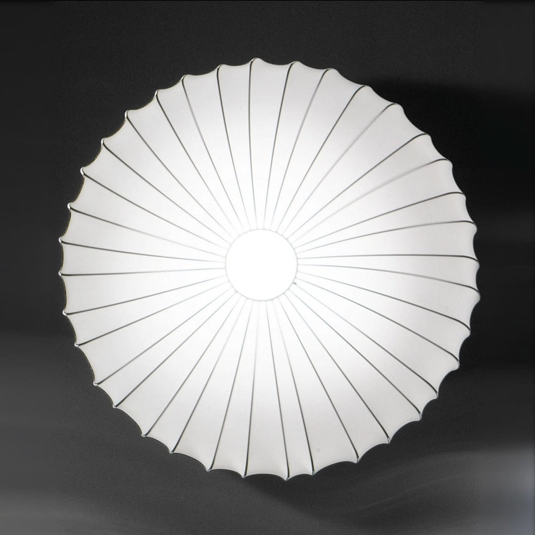 Applique murale Axolight Muse en tissu, blanc, 3 lumières, Ø 80 cm