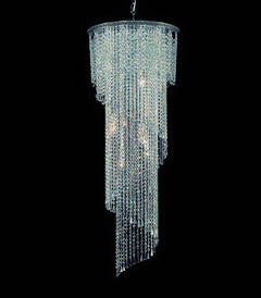 TX514000013 spiral crystal pendant light