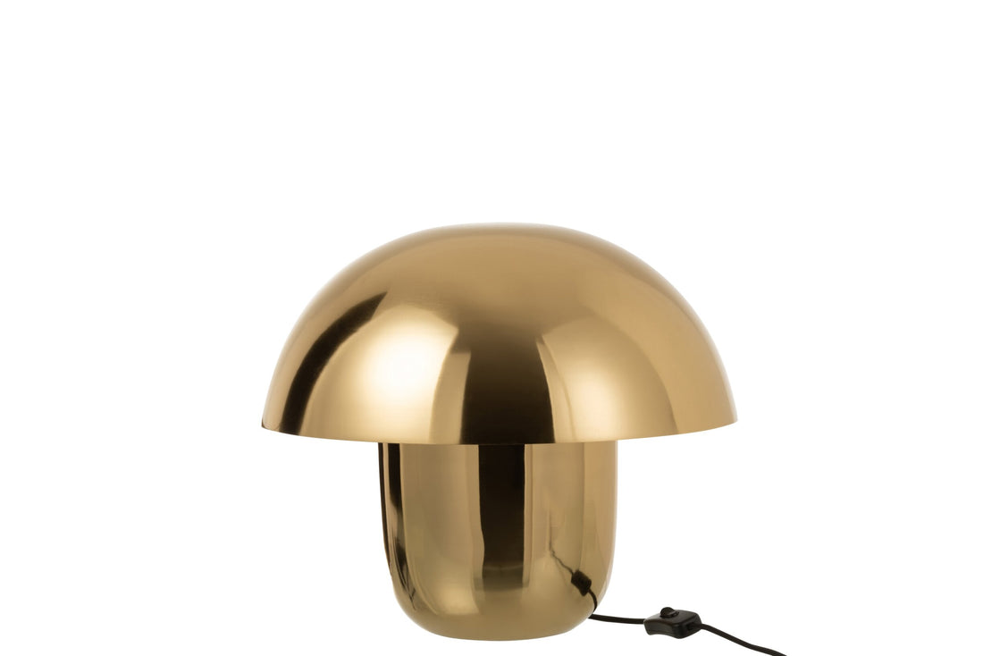 Lampe à poser champignon en métal doré, petit modèle