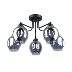 FILLAN 5-light chandelier, black