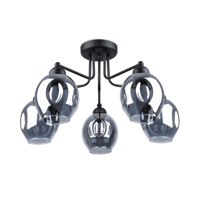 FILLAN 5-light chandelier, black