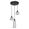SUBA 3P pendant lamp black