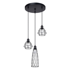 SUBA 3P pendant lamp black