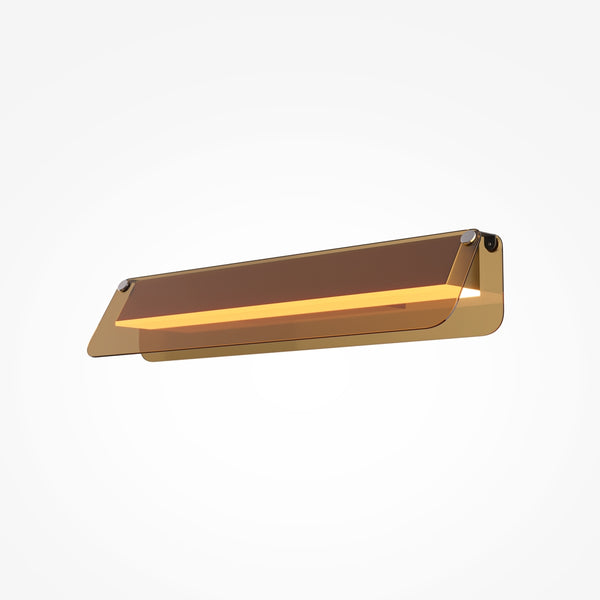 Flat black wall lamp