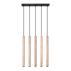 PASTELO 5L wooden pendant lamp